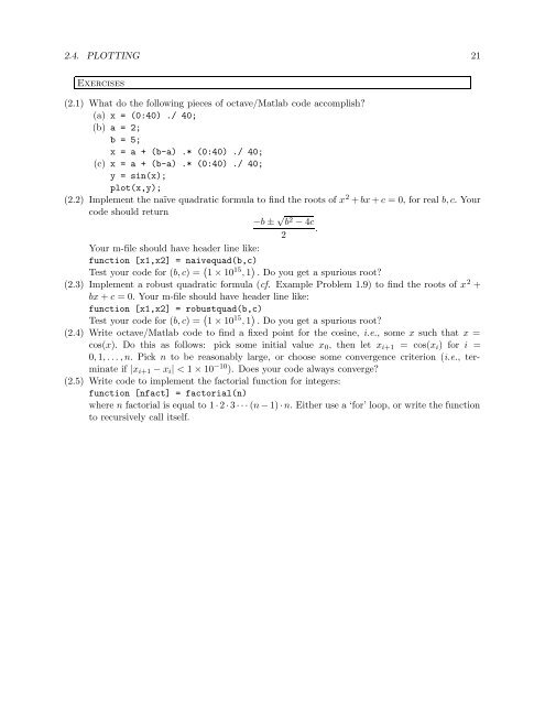 Numerical Methods Course Notes Version 0.1 (UCSD Math 174, Fall ...