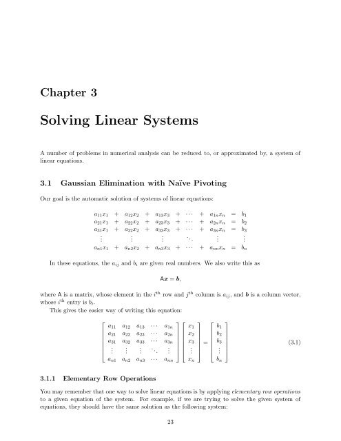 Numerical Methods Course Notes Version 0.1 (UCSD Math 174, Fall ...