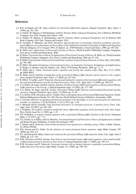 Fractional and operational calculus with generalized fractional ...