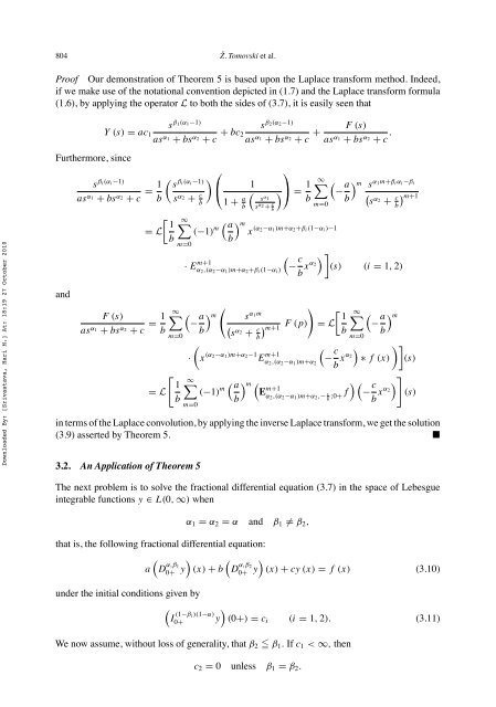 Fractional and operational calculus with generalized fractional ...