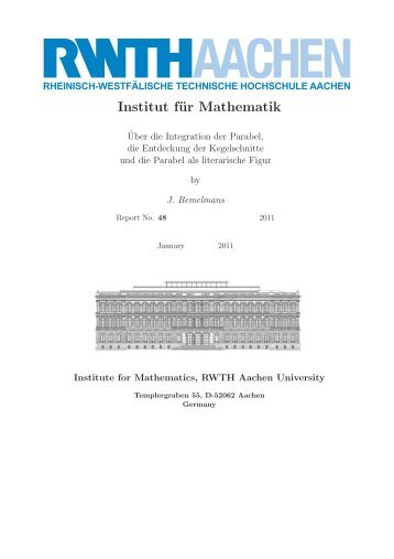 Institut fÃ¼r Mathematik - RWTH Aachen University