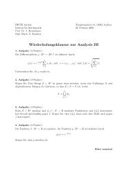 Wiederholungsklausur zur Analysis III - Institut fÃ¼r Mathematik