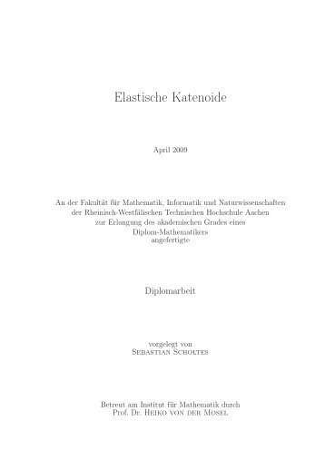 Elastische Katenoide - Institut fÃ¼r Mathematik