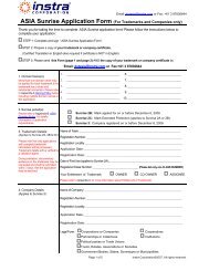 ASIA Sunrise Application Form - Instra Corporation