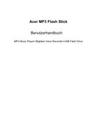 Acer MP3 Flash Stick Benutzerhandbuch - Instructions Manuals