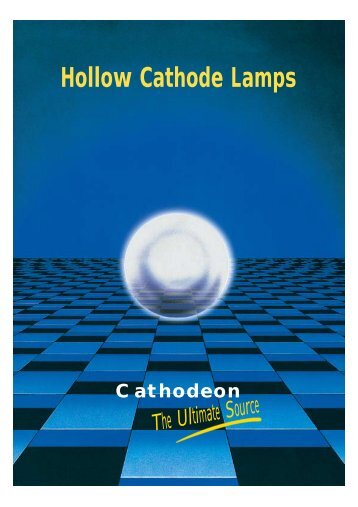Cathodeon HOLLOW CATHODE LAMPS