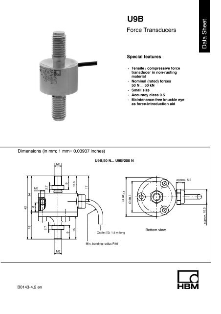 Force Transducers Data Sheet