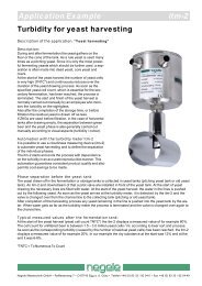 Turbidity for yeast harvesting Application Example itm-2 - Hidroteka