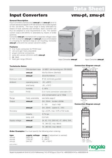 VMU/ZMU-PT - Charnwood Instrumentation Services