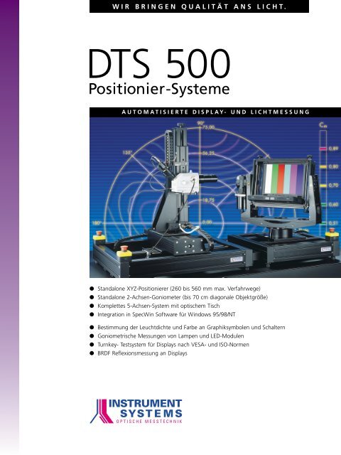 DTS 500-D - Instrument Systems