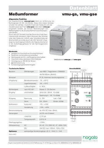 Datenblatt - Charnwood Instrumentation Services