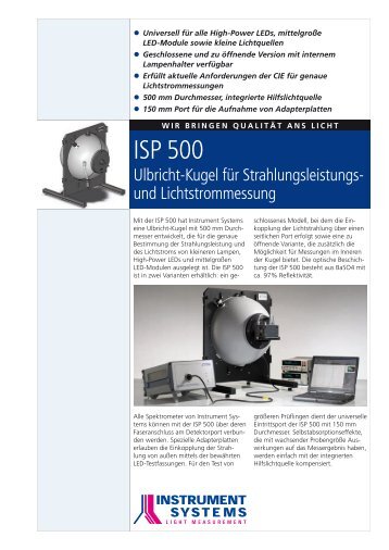 ISP 500 - Instrument Systems