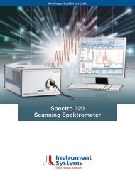Spectro 320 Scanning Spektrometer - Instrument Systems