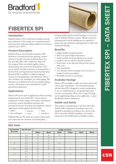 Fibertex SPI - CSR Bradford