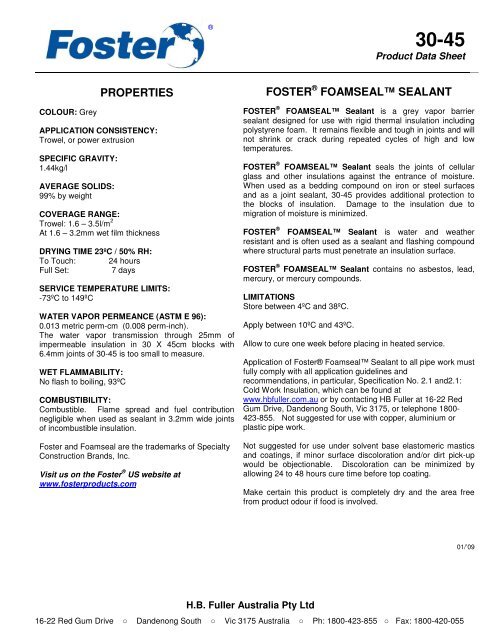 Bostik 3045 datasheet - Insulation Industries