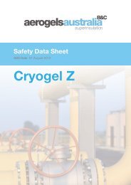 Cryogel Z MSDS 2012 - Insulation Industries