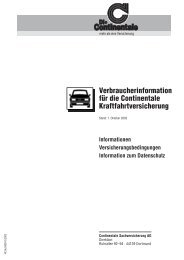 Verbraucherinformation fÃ¼r die Continentale ... - NAFI@NET AG