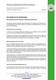 Durchfall durch Antibiotika - Neue Broschüre für Patienten informiert ausführlich