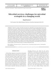 Microbial services: challenges for microbial ecologists in a changing ...
