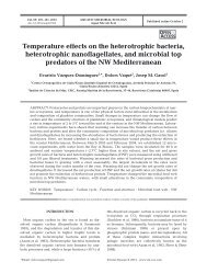 Temperature effects on the heterotrophic bacteria, heterotrophic ...
