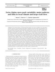 Swiss Alpine snow pack variability: major patterns and links to local ...