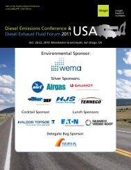 Diesel Emissions Conference & Diesel Exhaust ... - Integer Research