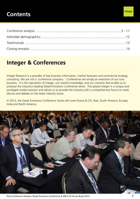 Post-Conference Report - Integer Research