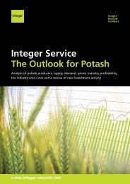 View our Potash brochure - Integer Research