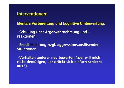 Aggression und Gewalt im Betreuungskontext - Vortrag - Dipl.