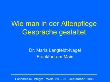 Maria Langfeldt - Fachmesse integra