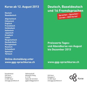 Deutsch, Baseldeutsch und 16 Fremdsprachen - Integration BS/BL