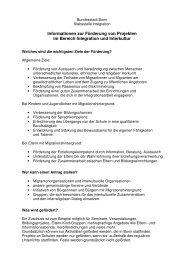 Merkblatt zur ProjektfÃ¶rderung - Integration in Bonn