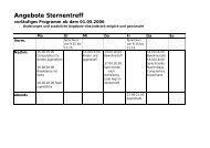 Angebotsplanung Sternenberg aktuell - Integration in Wuppertal
