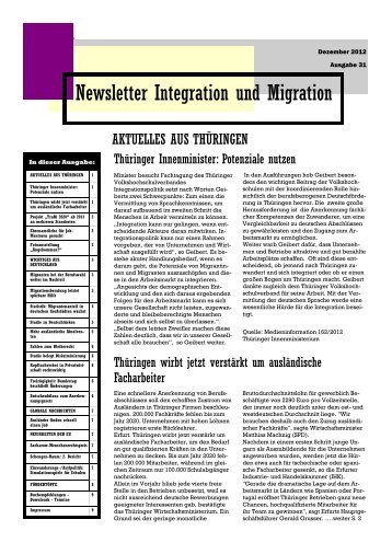 Newsletter Nr. 31 vom Dezember 2012 - Integration und Migration in ...