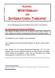 kleines wörterbuch der integrativen therapie1