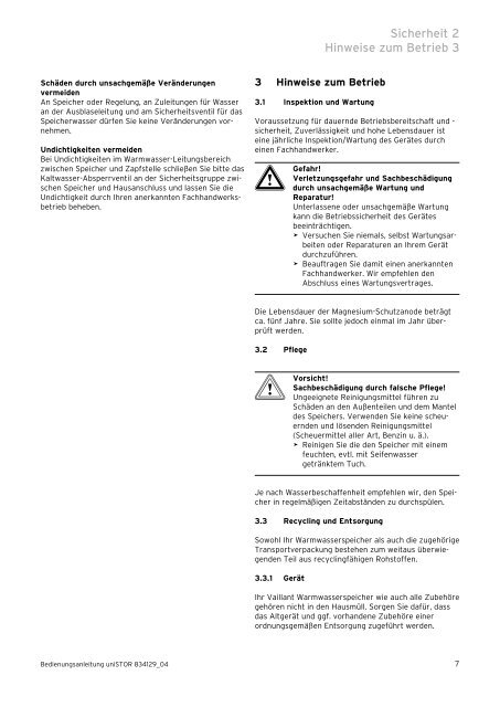 Bedienungs- und Installationsanleitung unistor