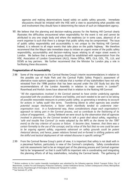 Notting Hill Carnival Strategic Review - Intelligent Space