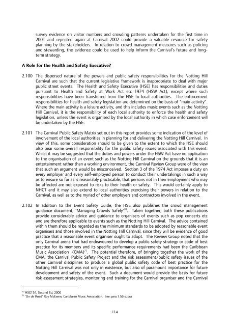 Notting Hill Carnival Strategic Review - Intelligent Space