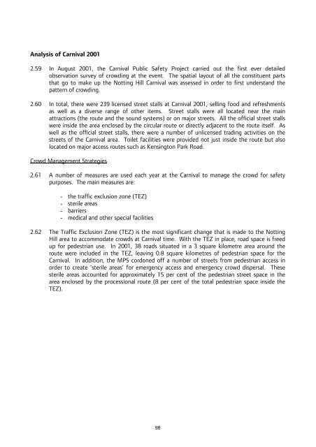 Notting Hill Carnival Strategic Review - Intelligent Space