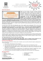 money laundering & its impact on professionals - Intellitrain Pte Ltd