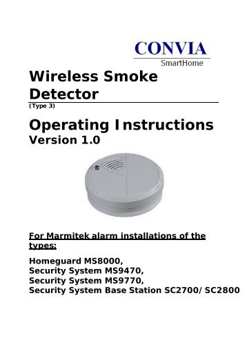 Wireless Smoke Detector Type 3 - IntelliHome