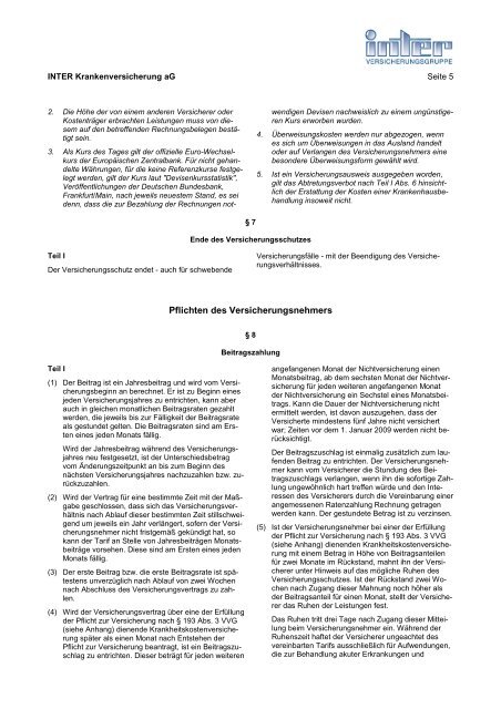 Produktinformationsblatt (Â§4 VVG-InfoV) - Inter