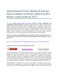 Global Natural Colors Market worth $1.3 Billion by 2017