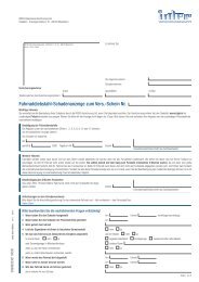 Fahrraddiebstahl-Schadenanzeige zum Vers.-Schein Nr. - Inter