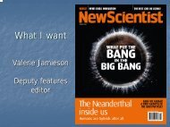 Valerie Jamieson : New Scientist - What I want - Interactions.org