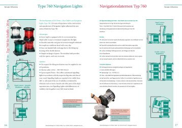 Type 760 Navigation Lights Navigationslaternen Typ 760