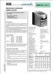 MMI 810.1 / 811.1 Gas burner automatic safety control - Intercal