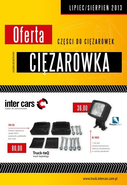 Oferta CIÄ˜Å»ARÃ“WKA - lipiec/sierpieÅ„ 2013 (pdf) - Inter Cars SA