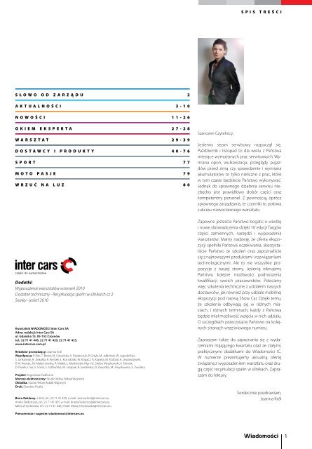 Wiadomosci 36/2010 - Inter Cars SA