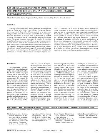 las cIeNcIas aGrOPecUarIas cOMO HerraMIeNTa De ... - Interciencia